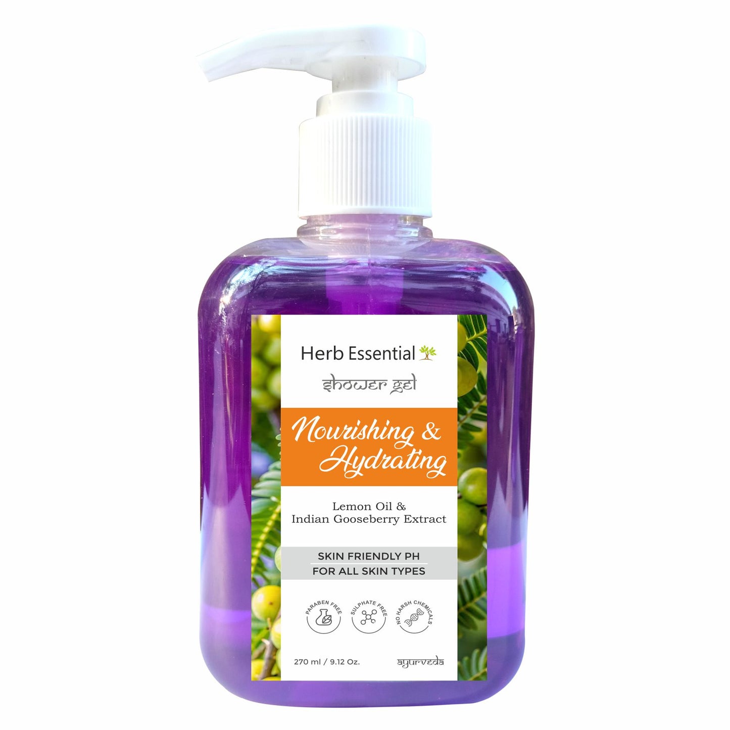 Nourishing & Hydrating Shower Gel – Lemon Oil & Indian Gooseberry Extract – 270ml