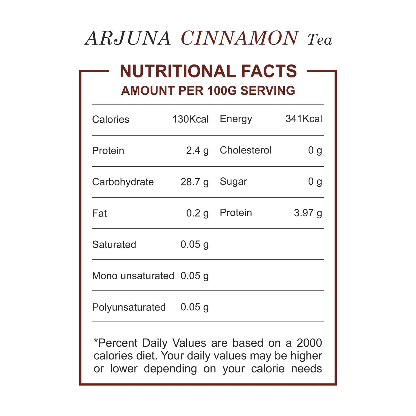 Arjuna Cinnamon Tea 50g