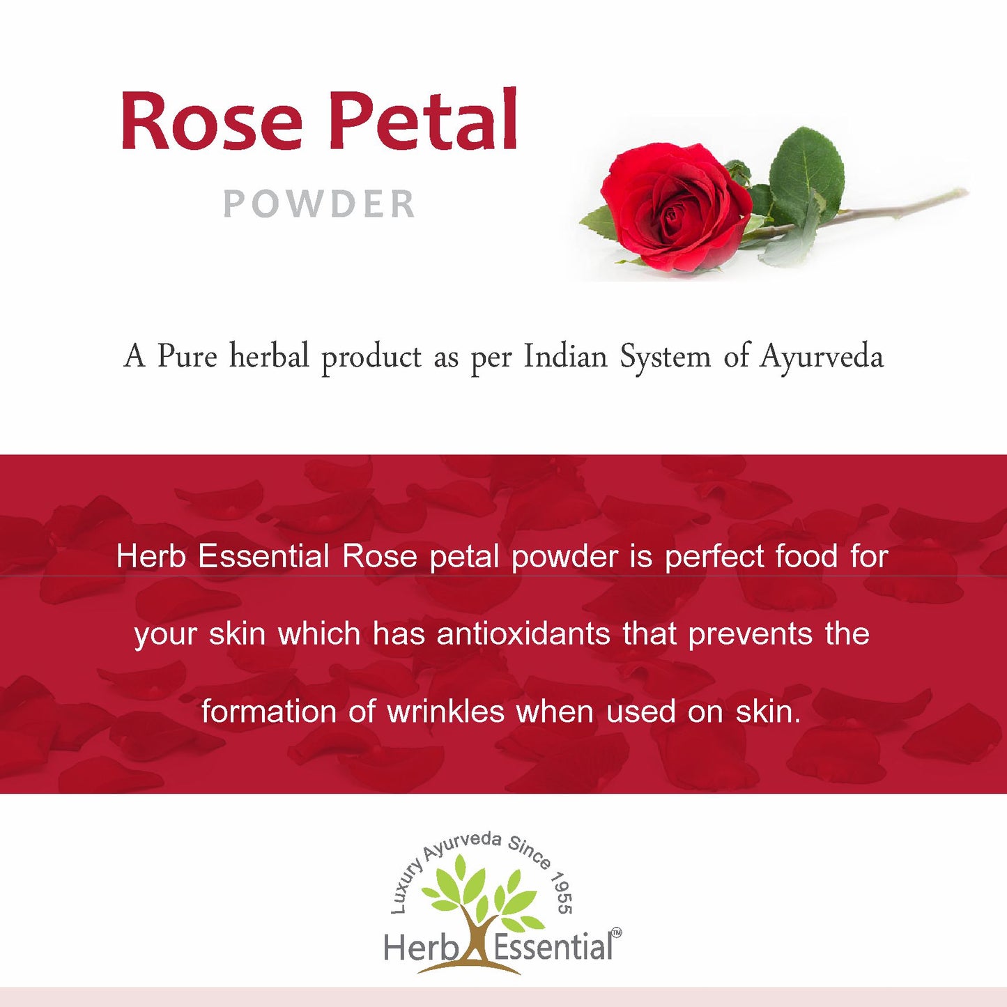 Rose Petal Powder, 200 gm (Pack of 4)
