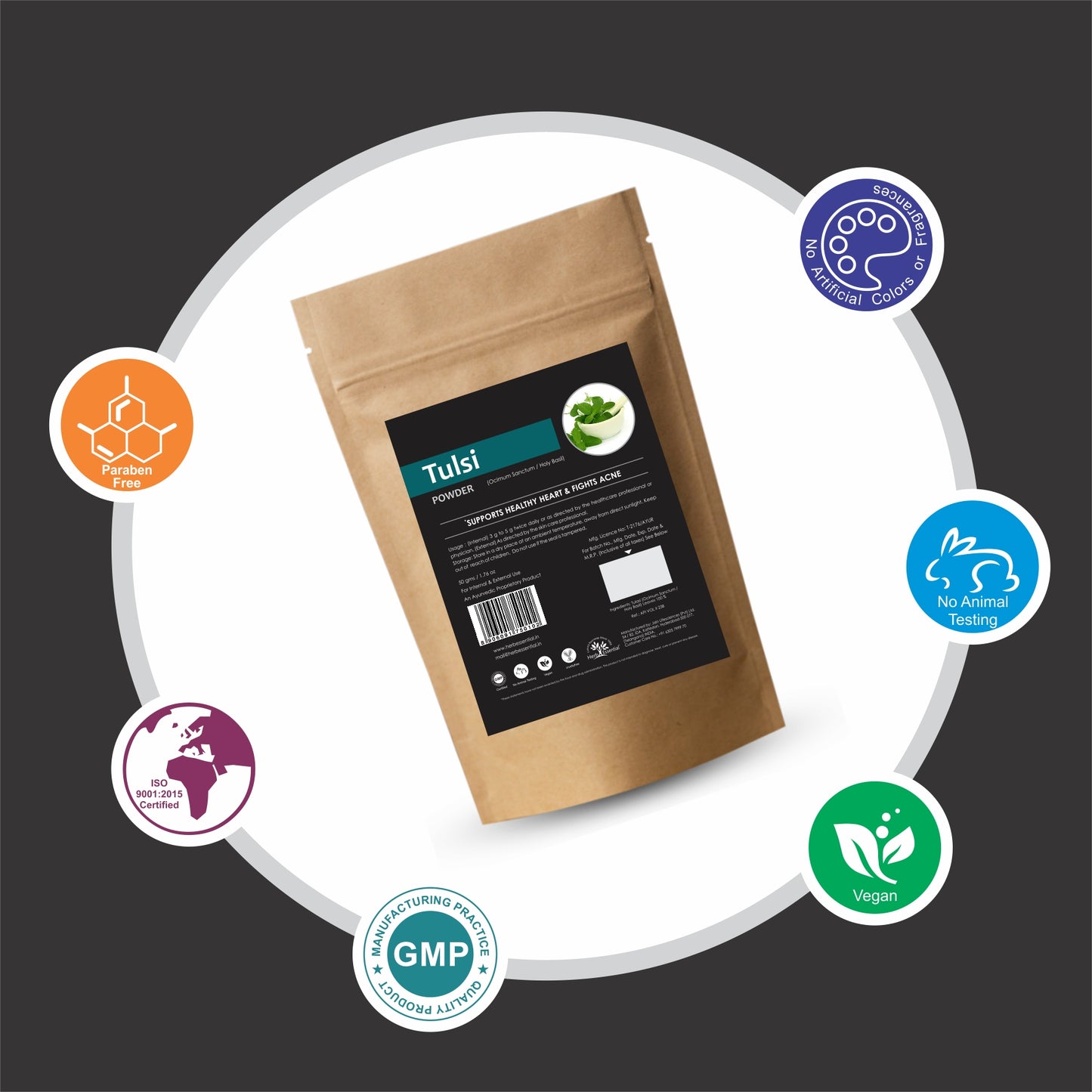 Tulsi ( Ocimum Sanctum / Holy Basil ) Powder - 50gm