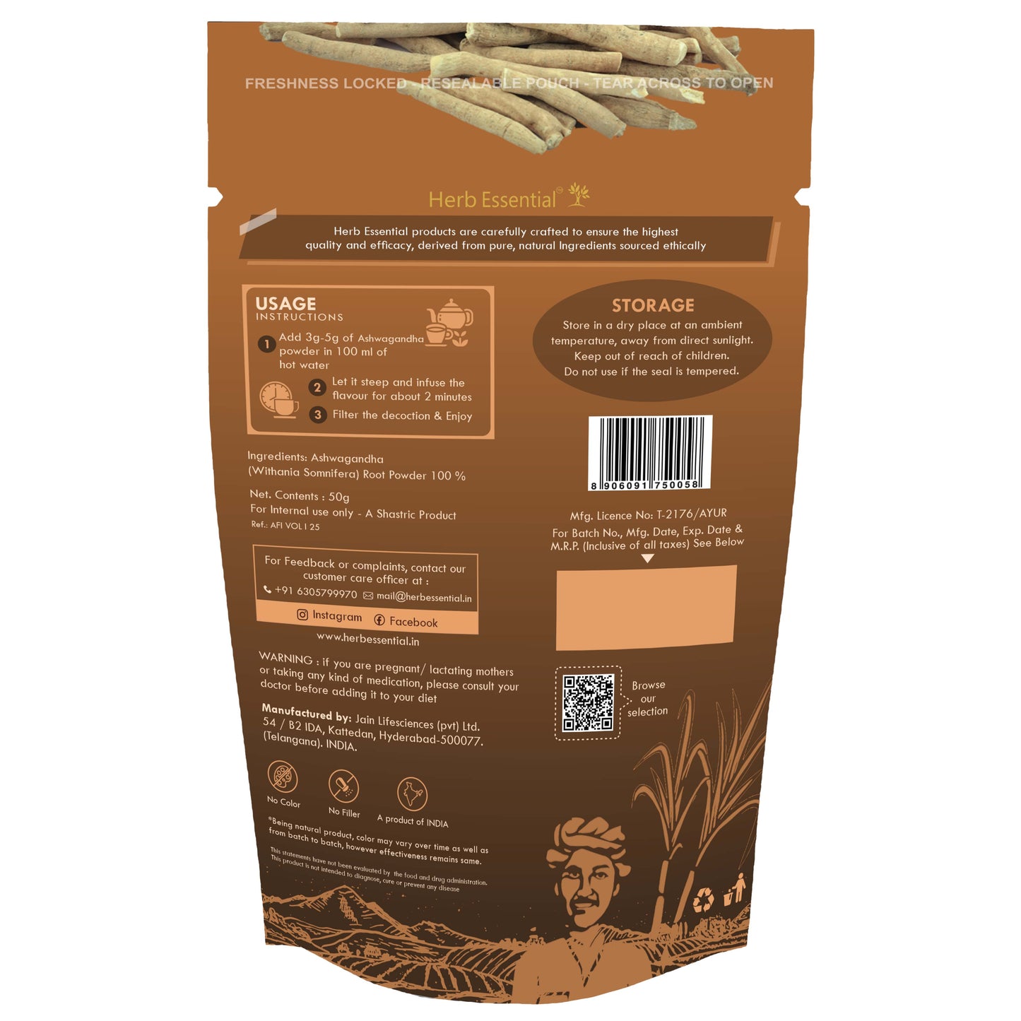 Ashwagandha ( Withania Somnifera ) Powder 50g