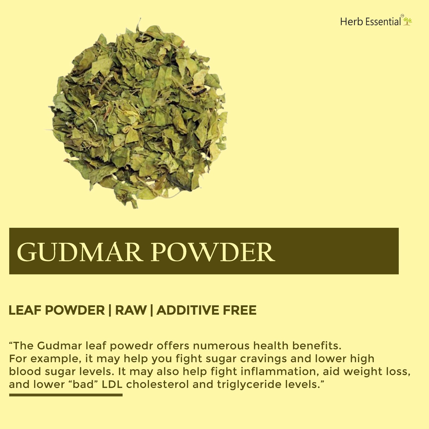 Herb Essential Gudmar Leaf Powder 100g