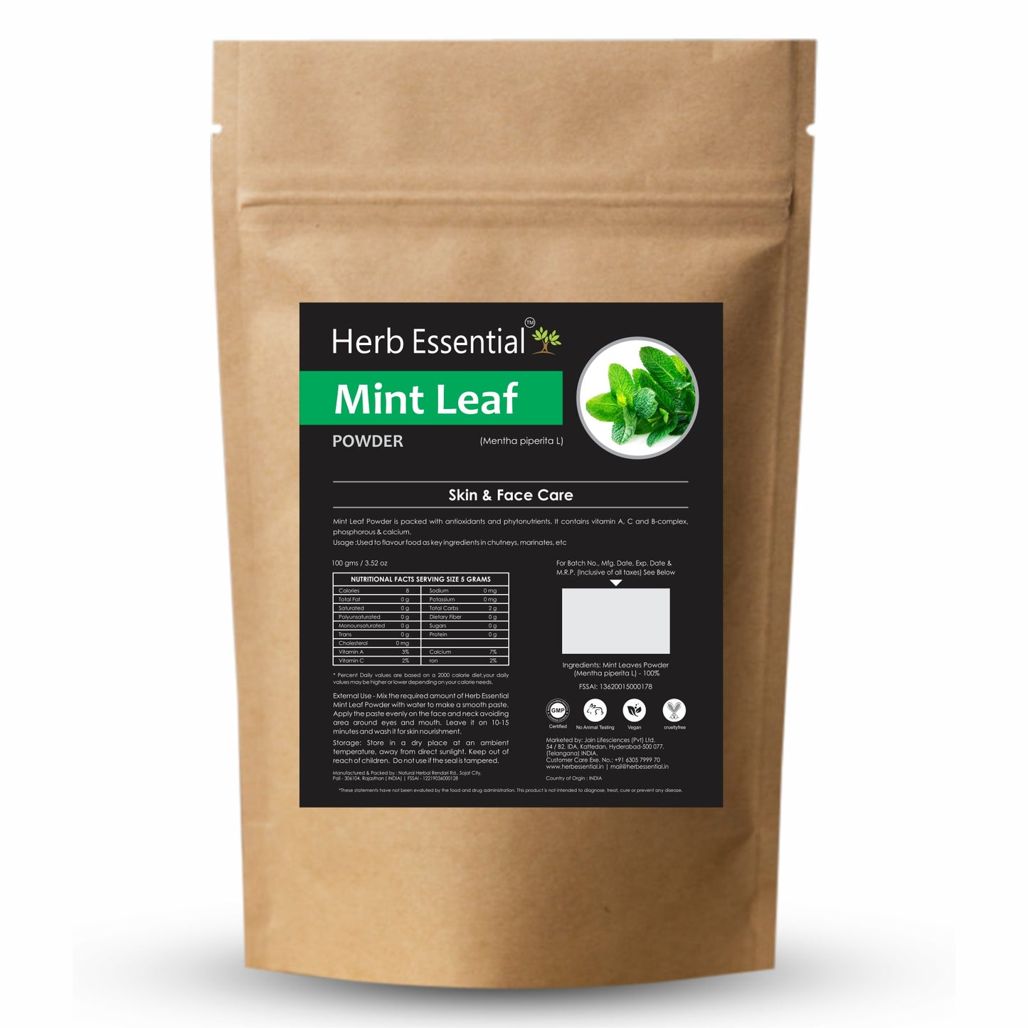 Mint Powder - 100gms