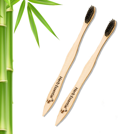 Herb Essential Bamboo Toothbrush, Pack of 2