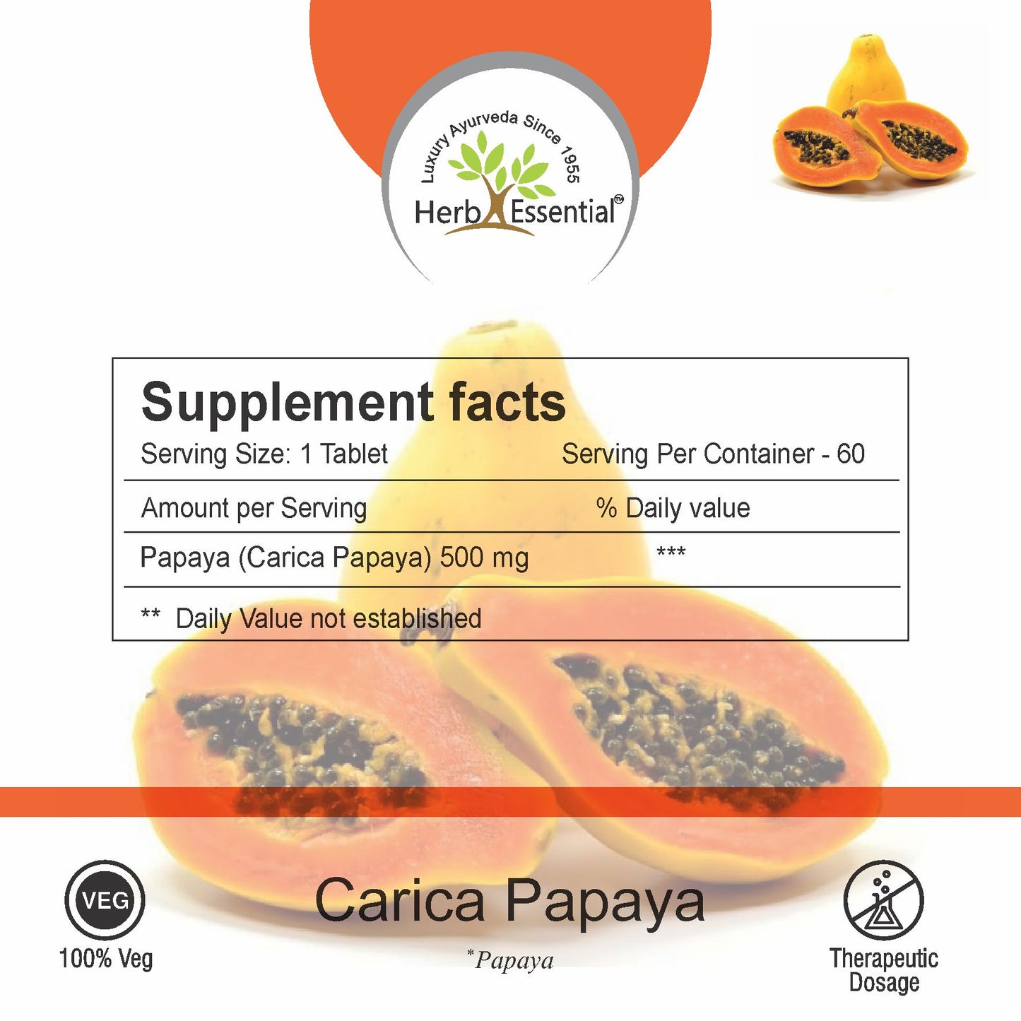 Papaya (Carica papaya) Tablets