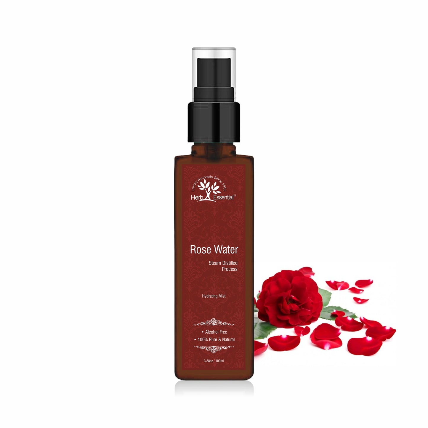 Hydrating Mist (Pure Rose Water) Steam Distilled, 100 ml