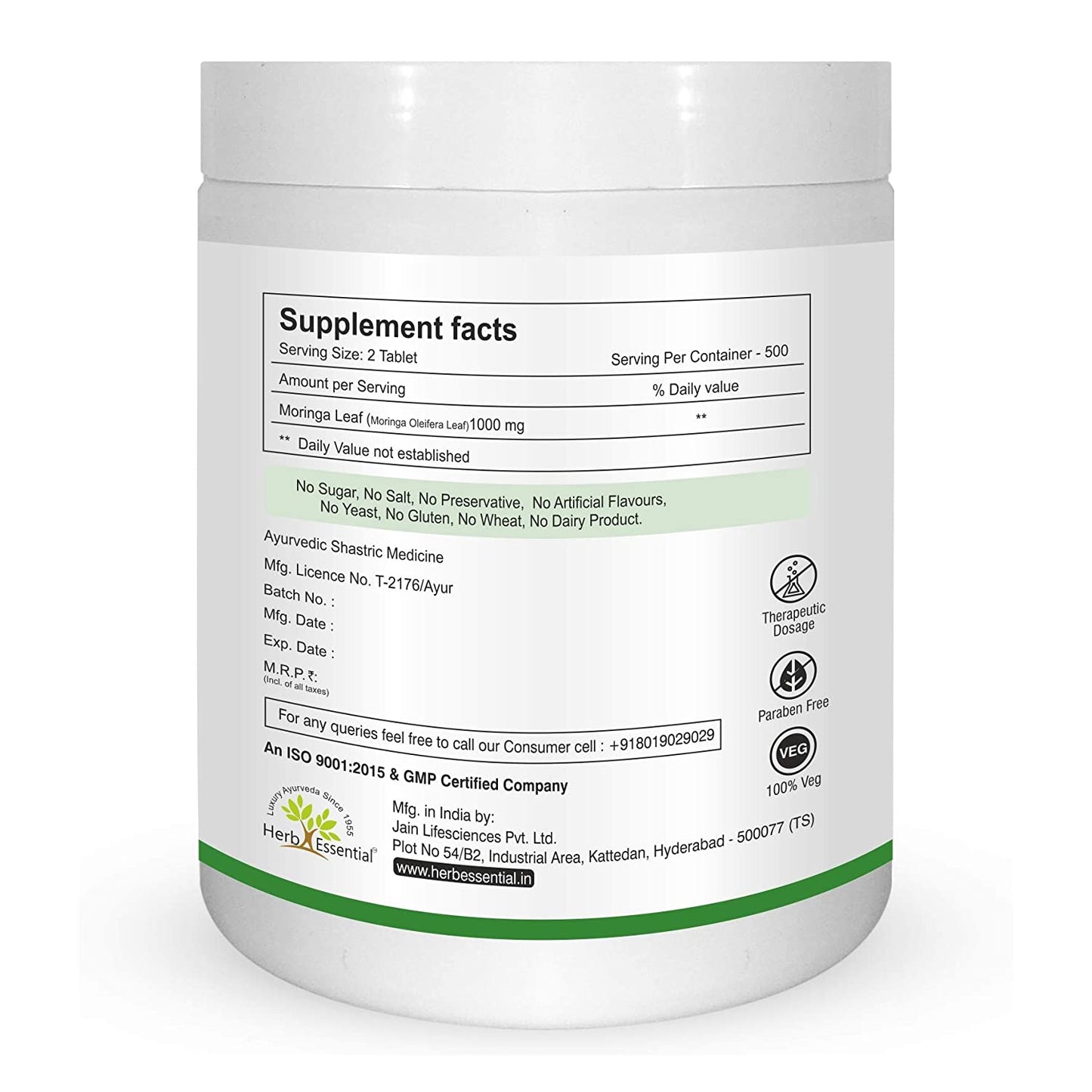 Moringa ( Moringa oleifera ) Tablets