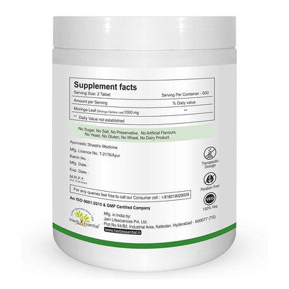 Moringa ( Moringa oleifera ) Tablets